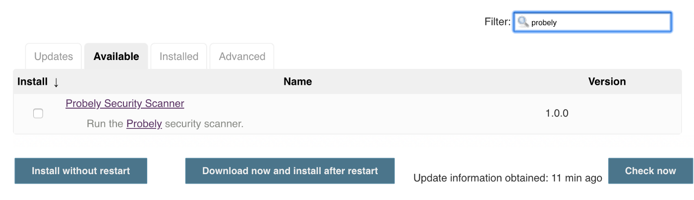 Installing the Probely Security Scanner plugin in Jenkins